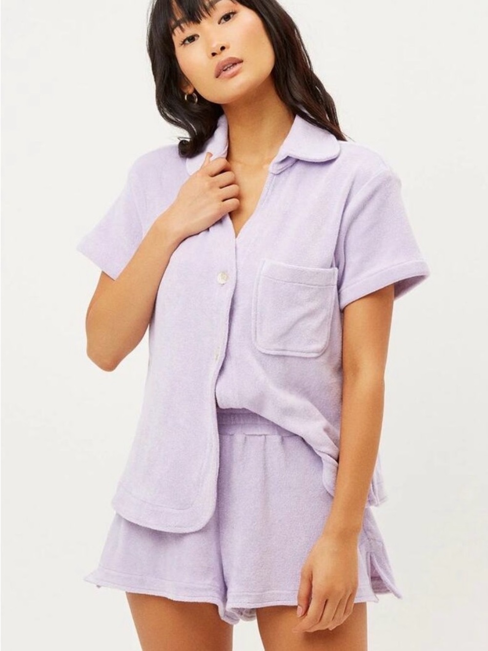 Frankie’s Bikinis Coco Terry Shorts (Lilac)
